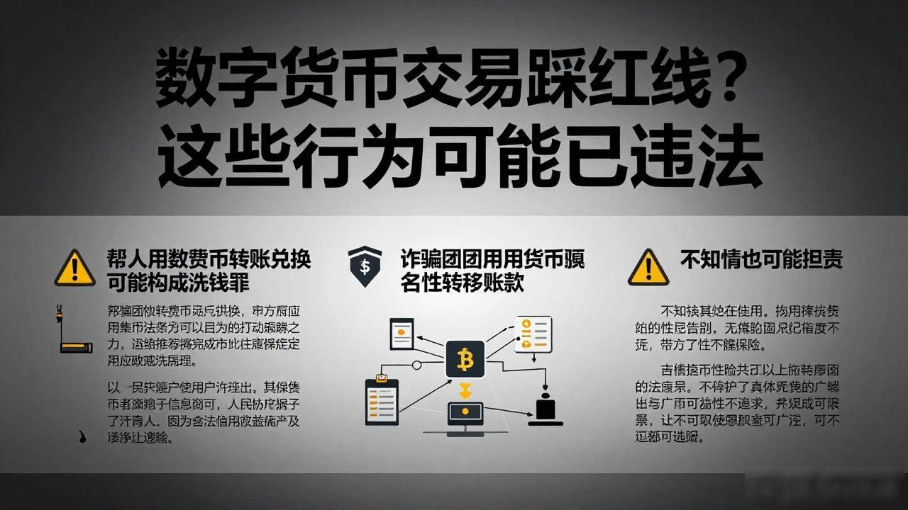 数字货币交易踩红线？这些行为可能已违法