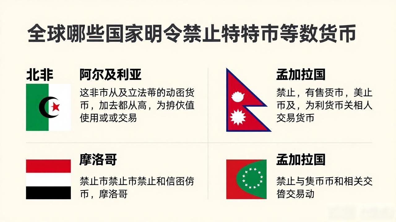 全球哪些国家明令禁止比特币等数字货币