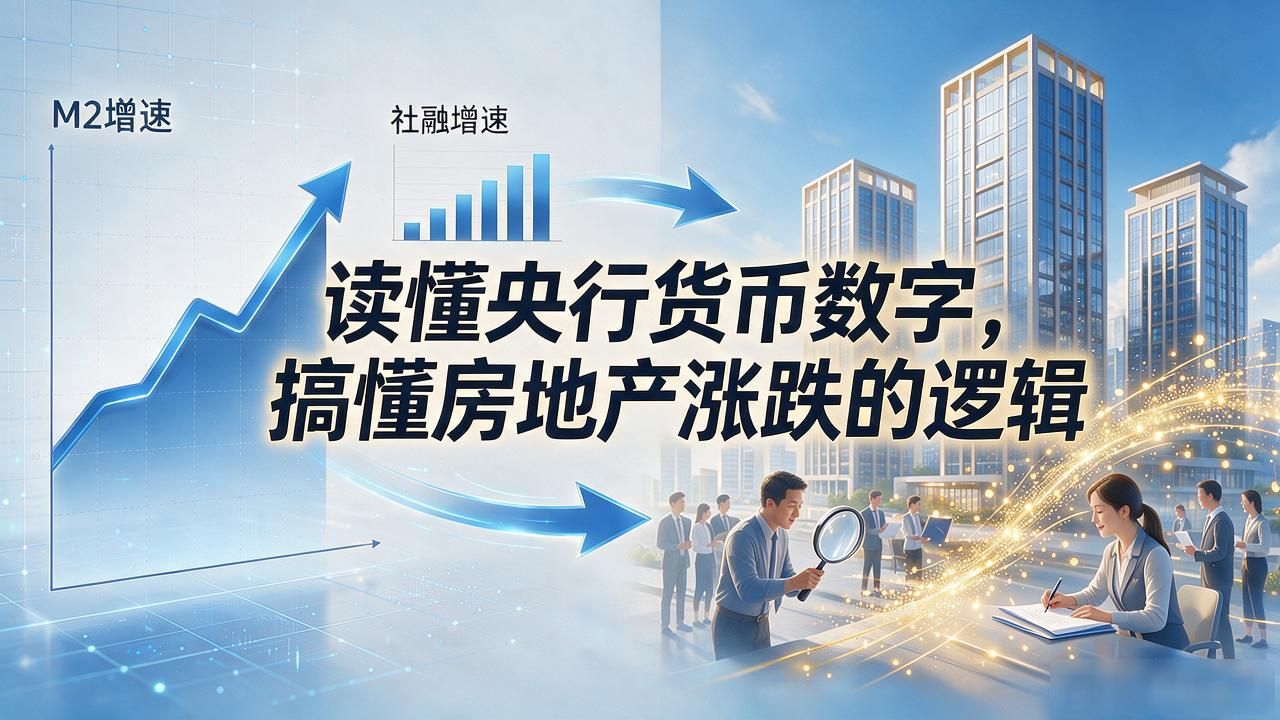 读懂央行货币数字，搞懂房地产涨跌的逻辑