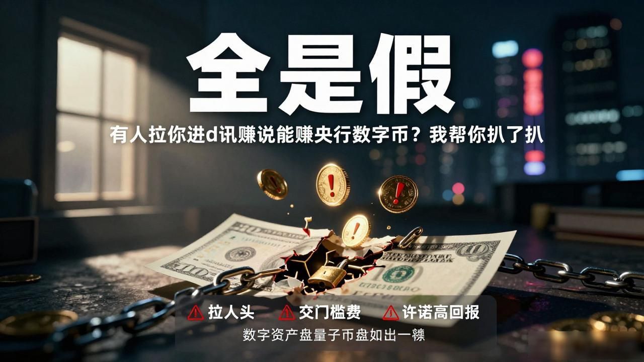 有人拉你进d讯赚说能赚央行数字货币？我帮你扒了扒，全是假