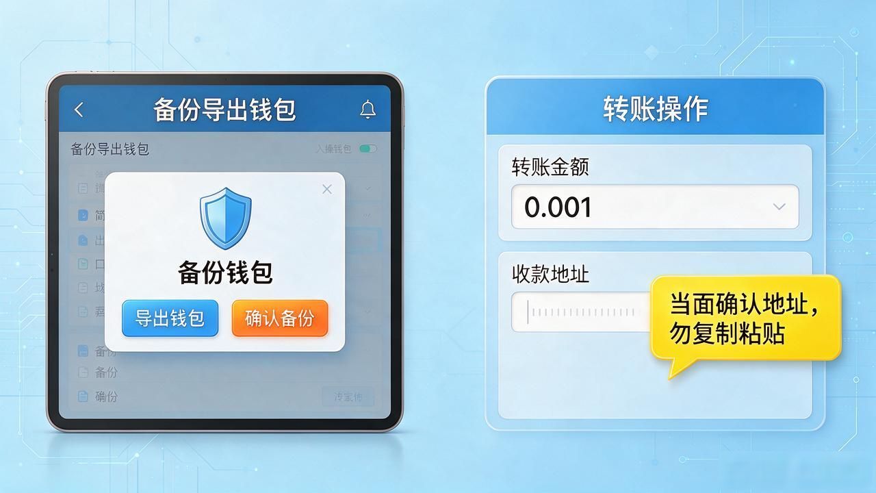 数字货币钱包怎么处理？备份导出和转账操作一次讲透