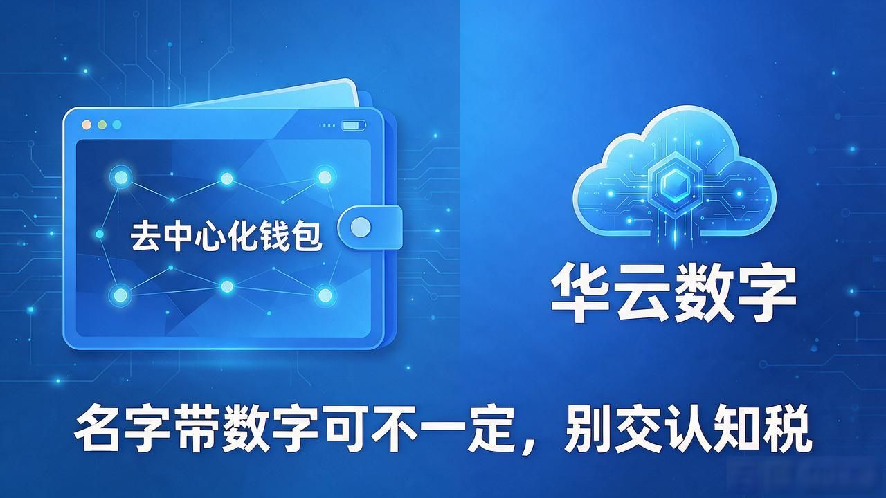 华云数字是数字货币吗？名字带"数字"可不一定，别交认知税