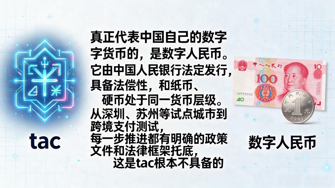 tac算中国自己的数字货币吗？它跟数字人民币有啥区别
