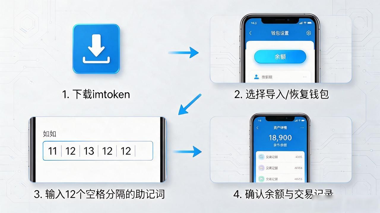 imtoken钱包丢了怎么找回？12个助记词在手，币就丢不了