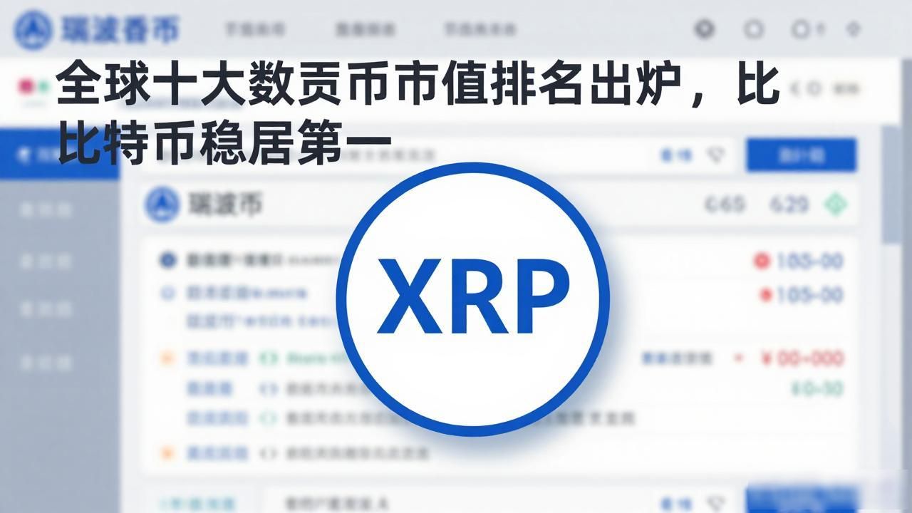 全球十大数字货币市值排名出炉，比特币稳居第一