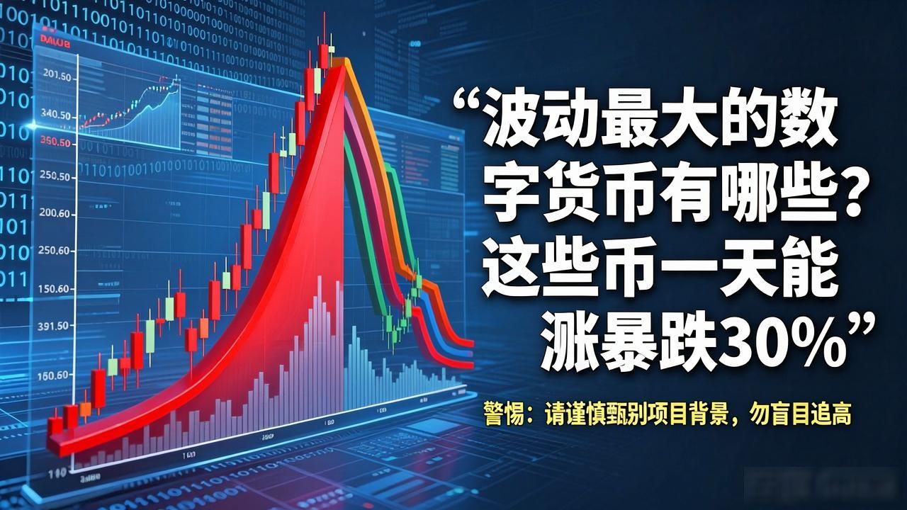 波动最大的数字货币有哪些？这些币一天能涨暴跌30%