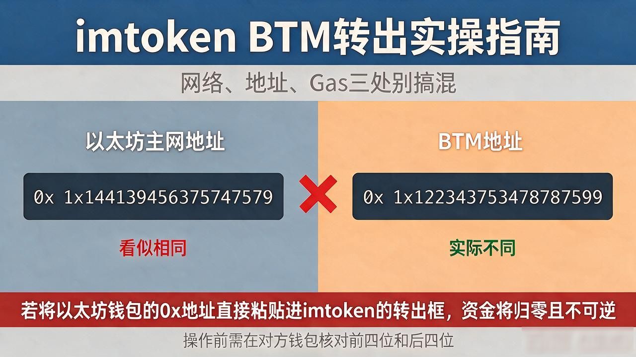 imtoken btm转出实操指南：网络、地址、Gas三处别搞混